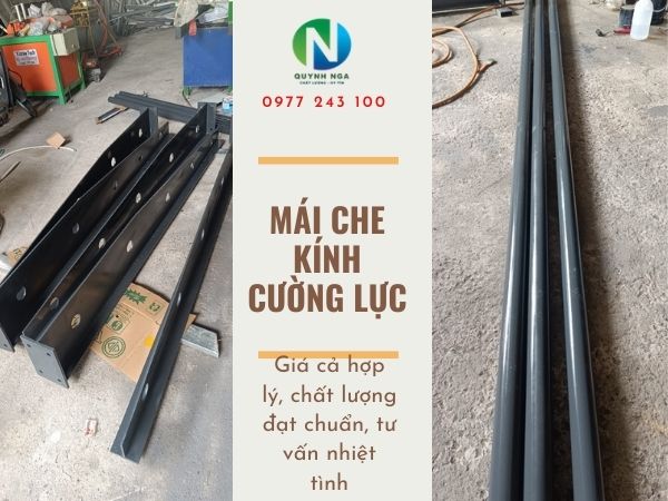 Gia công mái che kính cường lực